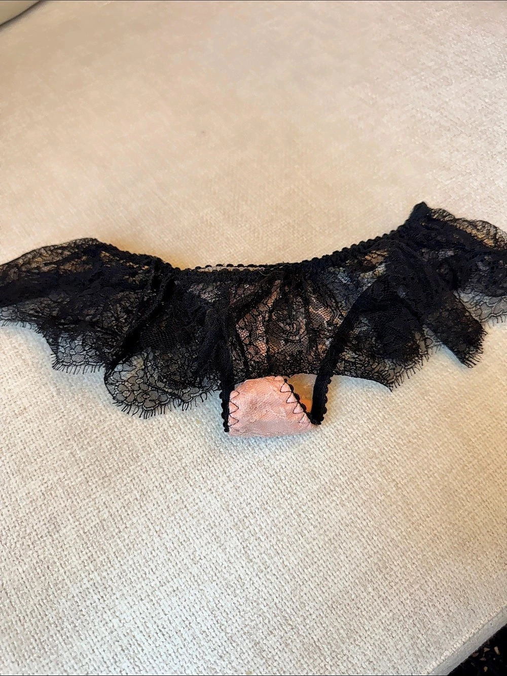 Agent Provocateur Fifi Brief Lace Panties Black & Pink Small